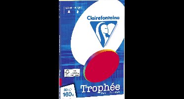 Clairefontaine Trophée - Rood - Kopieerpapier- A4 160 gram - 50 vellen