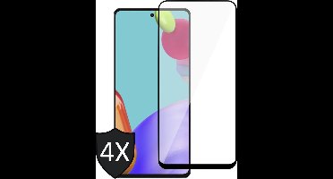 Screenprotector geschikt voor Samsung A52 - 4x Full Screen Protector Glas