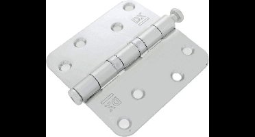 DX kogelscharnier | 89 x 89 mm | 2.5 mm dik | verzinkt | ronde hoeken