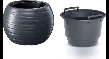 Prosperplast Maze - Bloemenpot  met inzet  - antraciet