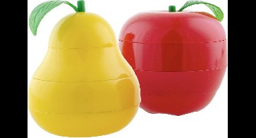 3 D puzzels - appel en peer - 12 delig - puzzelen met de allerkleinsten - 10 x 12 cm - 2 STUKS
