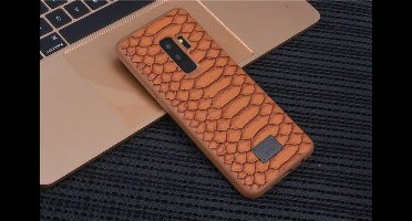 UNIQ Accessory Galaxy S9 Plus Kunstleer Hard Case Back cover - Bruin (G965)- 8719273285893