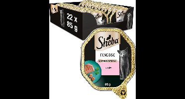 Sheba Kattenvoer - Finesse Mousse - Zalm - kuipjes 22x85g