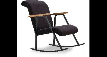 Asir - Schommelstoel - Zwart - 65 x 55 x 100 cm