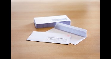 Raadhuis dienstenvelop - 110x220mm - DL (EA5/6) - venster rechts - gegomd - wit - 500 stuks