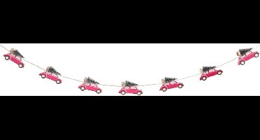 Ginger Ray - Slinger houten auto met kerstboom - 1,5 meter