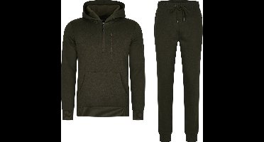 Mario Russo Trainingspak Achilles - Huispak - Joggingpak - Hoodie - Leger Groen - XXL