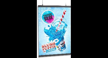 2 Pack posterklemmen zwart klikprofiel  A3/A2 - lengte 42cm aluminium kliklijst posterhanger poster ophangsysteem  posterhanger