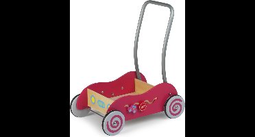 Simply For Kids Houten Duwwagen Roze