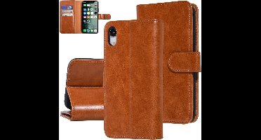 UNIQ Accessory DonkerBruin hoesje iPhone XR - Book Case - Zachte huid