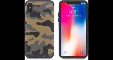 UNIQ Accessory iPhone X-Xs Hard Case Backcover Legerprint - Licht Groen