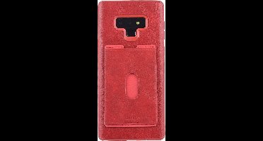 UNIQ Accessory Galaxy Note 9 Kunstleer Backcover hoesje met portemonnee - Rood (N960F)