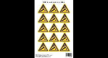 Pictogram sticker W029 - Gashouders onder druk - Δ50mm - 15 stickers op 1 vel