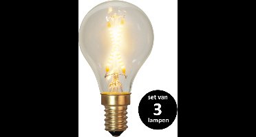 Soft Glow KogelLamp - E14 - 0.5W - set van 3