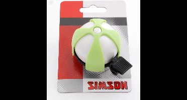 Fietsbel Simson Sport - wit/lime