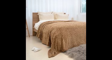 Zydante Pluche Plaid - Dekentje - Cozy Bliss Luxury Milky - Lichtbruin / 270x230 cm