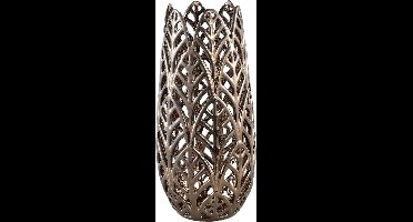 PTMD keramiek windlicht bronze goud 45 cm hoog - PTMD ceramic stormlight bronze