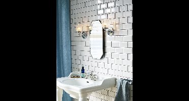 Landelijke Wandlamp - Steady Lighting - Metaal - Landelijk - G9 - L: 15.5cm - Voor Binnen / Binnen - Woonkamer - Eetkamer - Zilver
