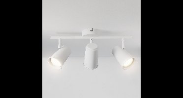 HOFTRONIC - Riga LED Plafondspot 3 Lichts GU10 4000K Neutraal wit - Wit - Spotje - Opbouwspot L474mm - Modern - Plafondlamp Woonkamer, Slaapkamer, Gang, Keuken