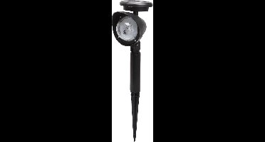 LED Priklamp met Zonne-energie - Dag en Nacht Sensor - RGB - Mat Zwart - Kunststof