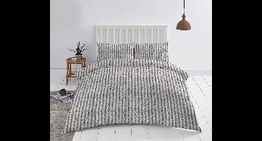Zydante Dekbedovertrek - Cotton Rich Collection - Katoen – Zacht en Comfortabel - Kabel - Grijs / 200x200