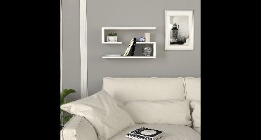 Skye Decor, Wandplank, Jenika - White, Gemelamineerde spaanplaat, Wit, 60 x 14,5 x 18 cm
