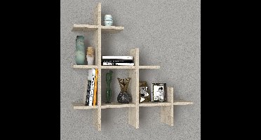 Skye Decor, Wandplank, Juke, Gemelamineerde spaanplaat, Travertin, 81,8 x 18 x 80 cm