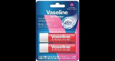 Vaseline Tinted Lip Balm Therapy Care 2-Pack (Rosy Tint) - Intensieve Lipverzorging voor Droge & Gebarsten Lippen – Hydraterend