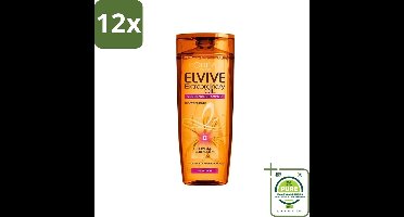 L'Oréal Paris Elvive - Shampoo - Extraordinary Oil - Voor Droog Haar - Met Marula- en Camelia-Olie - 250 ml - Voordeelverpakking - 12 stuks - Shampoo voor droog haar - Marula-olie shampoo