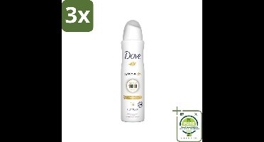 3 x Dove - Deodorant - Invisible Dry - Onzichtbare bescherming - 250 ml - Grootverpakking - Deodorant Spray - Onzichtbare Deodorant - Vlekkenvrij - Zweet En Geur - Huidbescherming