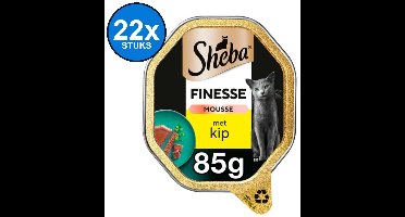 22x Sheba - Finesse Mousse Kip - Kattenvoer Natvoer - 85 g