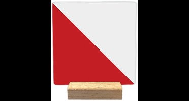 Decoratie tegeltje - Utrecht - keramisch - 10x10 cm - inclusief houder