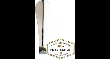 Metalen schoenlepel met haak - 15cm - Verchroomd nikkel - merk Mephisto