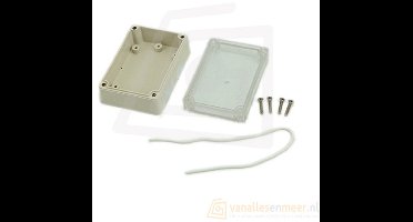 Behuizing voor elektronica 265x185x95mm transparante deksel