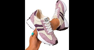 Currero Schoenen Dames - Sneakers - Comfortabel - Slippers - Casual - Volwassenen - Paars 37