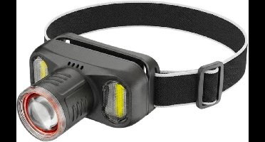 Professionele LED Hoofdlamp met Telescopische Zoom – 1500 mAh – 250 Lumen – 5 Lichtstanden – 90° Kantelbaar – USB-C – Platinet