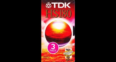 Videoband VHS HS180 TDK 3 stuks pack 180 min