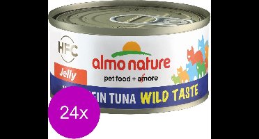 Almo Nature  Natvoer Katten - HFC Jelly - Wild Taste Geelvin Tonijn 24 x 70g