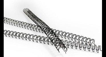 Wire-O bindruggen 9,5mm -3/8 - zwart - 100 stuks