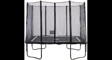 NOVA Trampoline 230 cm x 300 cm (8x10ft) Rechthoekig met veiligheidsnet - Black Edition - zwarte rand