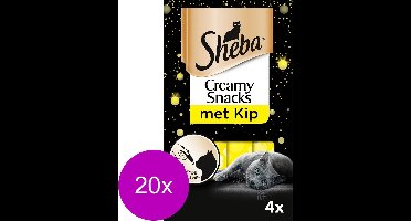 20 x Sheba Creamy Snacks - kattenscnack - 4x12g