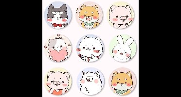 Ronde Patches - Dierenpatronen - 120 st