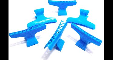 6 kappers klemmen flexibel blauw
