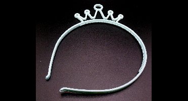 Diadeem met kroontje mintblauw - kinderfeestje - verjaardag
