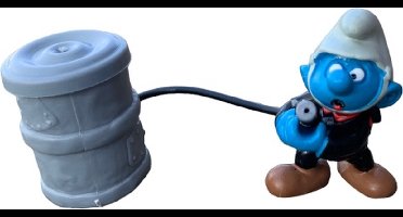 Brandweersmurf met blusvat - De Smurfen - 6 cm -
