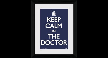 Framed collector print met kader 30 x 40cm Doctor Who Keep Calm