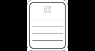 Productlabel 40x50 mm met Plasticoogje / draad 1000 St.