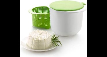 Lékué - Set om verse kaas te maken - Wit en groen - 14.5x17x13cm