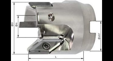 Opsteekfrees 90G für Alu, Z3 met IK D 63mm