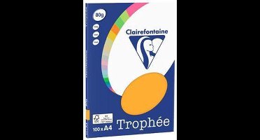 Clairefontaine Trophée - oranje - kopieerpapier- A4 80 gram - 100 vellen